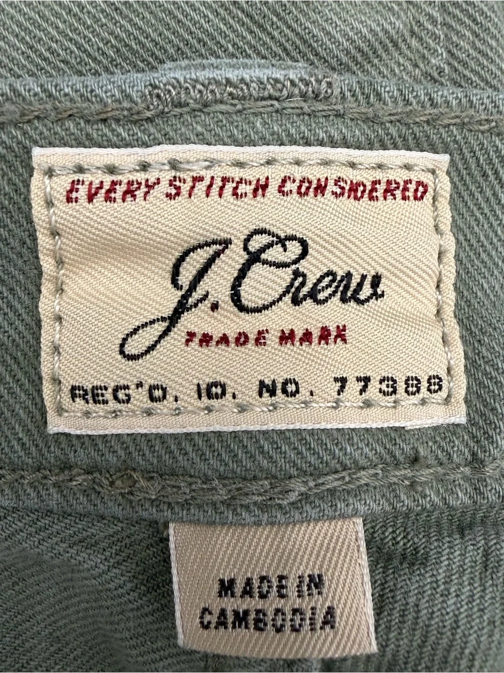J. Crew Olive and Light Blue Slim Jeans